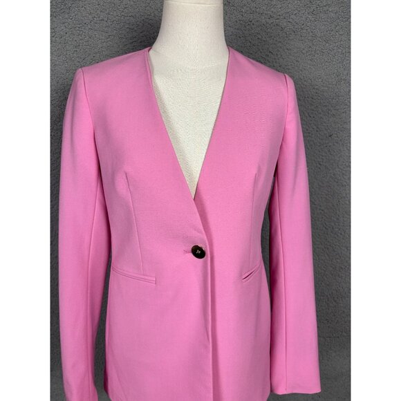 Bar III Women's Rose Bloom Blazer XXS Long Sleeve Single Button Bi-Stretch NWT's - Picture 2 of 8